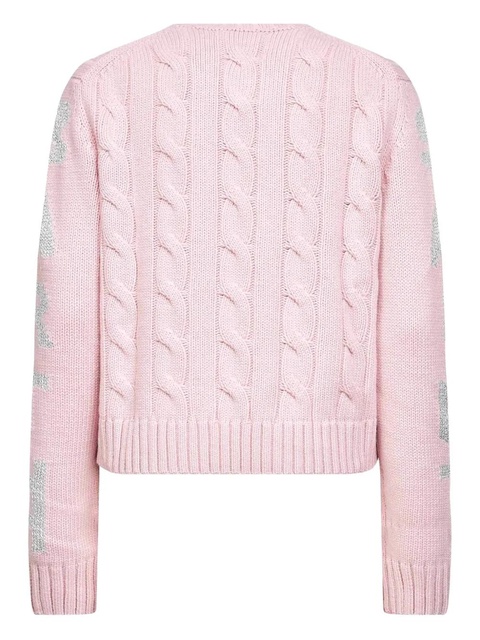 MC2 Saint Barth long-sleeve cable-knit sweater - Pink - zdjęcie produktu nr 2