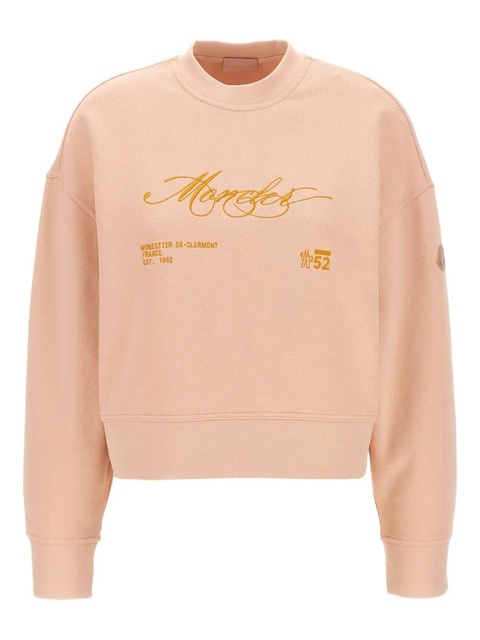 Moncler embroidered crew-neck sweatshirt - Pink - zdjęcie produktu nr 1