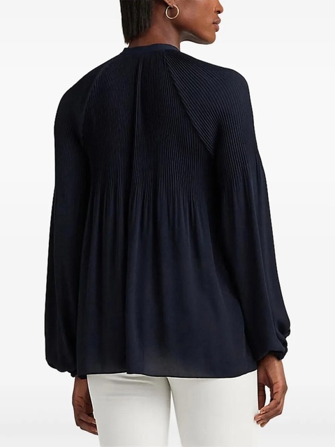 Lauren Ralph Lauren pleated georgette blouse - Blue - zdjęcie produktu nr 2