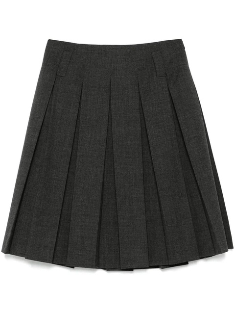 Prada virgin-wool pleated midi skirt - Grey - zdjęcie produktu nr 2