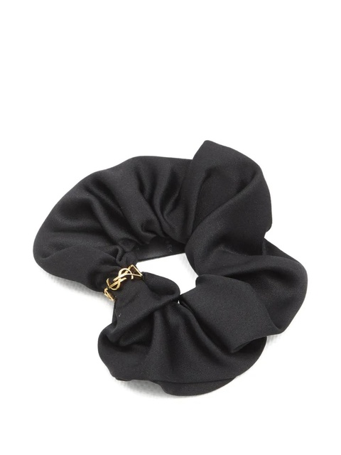 Saint Laurent cassandre silk scrunchie - Black - zdjęcie produktu nr 1