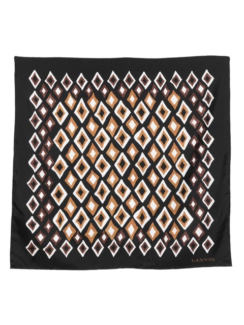 Lanvin diamond-print scarf - Black - zdjęcie produktu nr 2