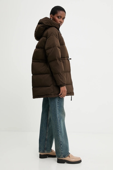United Colors of Benetton kurtka puchowa kolor brązowy zimowa oversize 22T6DN087 - zdjęcie produktu nr 1