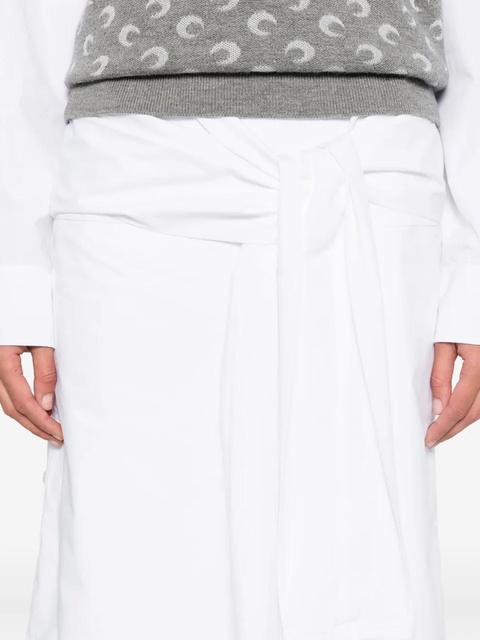 Marine Serre wrapped midi skirt - White - zdjęcie produktu nr 2