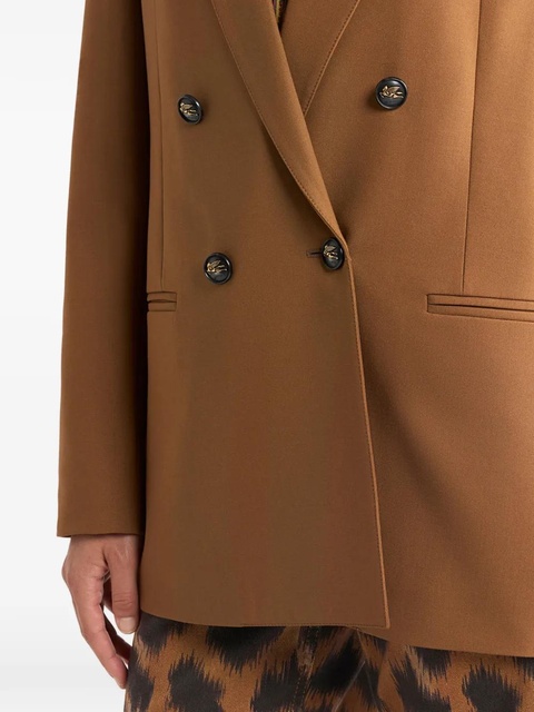 ETRO double-breasted Pegaso-buttons blazer - Brown - zdjęcie produktu nr 2