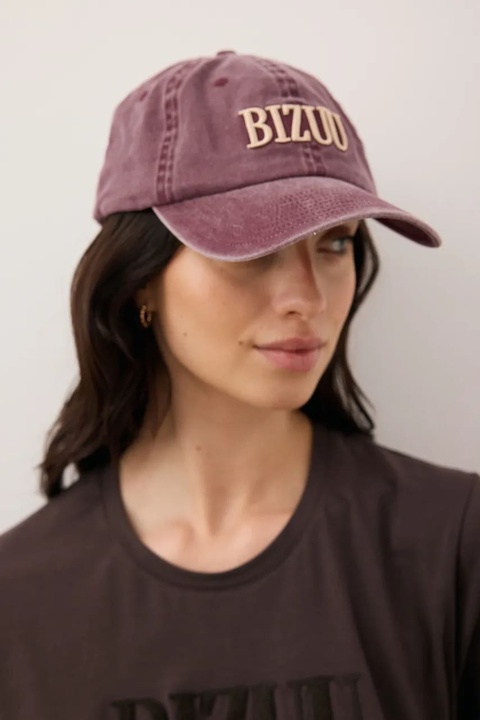 Bizuu czapka z daszkiem bawełniana ZANE kolor czerwony ZANE BORDOWY - zdjęcie produktu nr 1