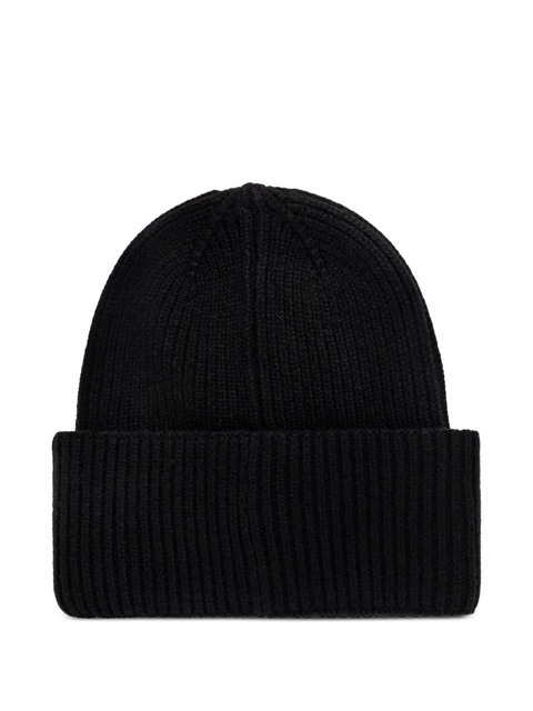 Max Mara Mmretina ribbed-initial beanie hat - Black - zdjęcie produktu nr 1
