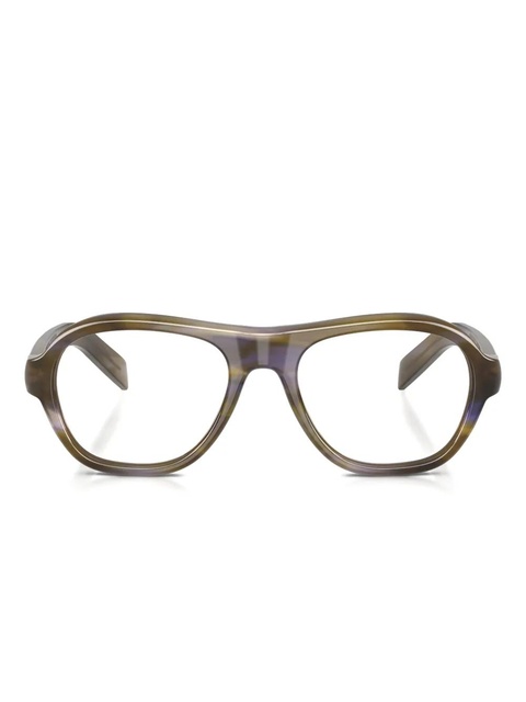 Prada Eyewear pilot-frame glasses - Brown - zdjęcie produktu nr 1