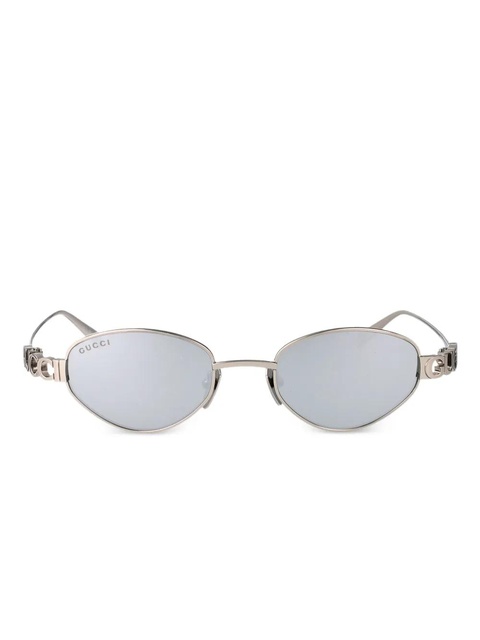Gucci Eyewear oval-frame sunglasses - Silver - zdjęcie produktu nr 1