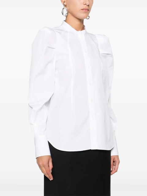 Alexander McQueen puff-sleeve button-front shirt - White - zdjęcie produktu nr 2