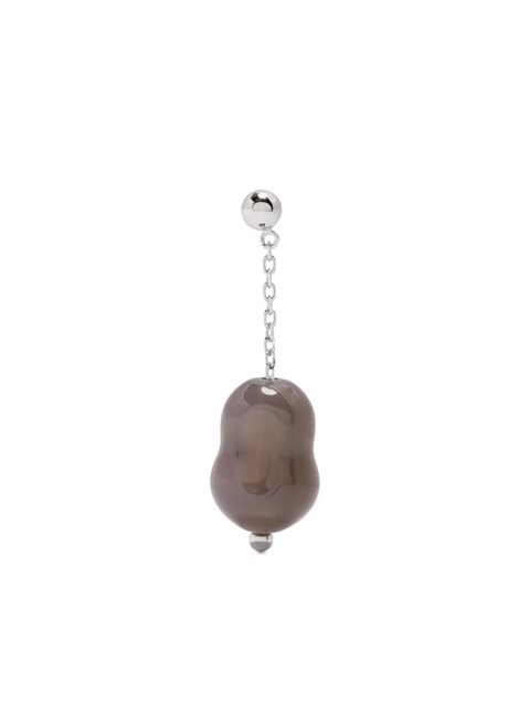 LEMAIRE carved-stone single earring - Grey - zdjęcie produktu nr 1