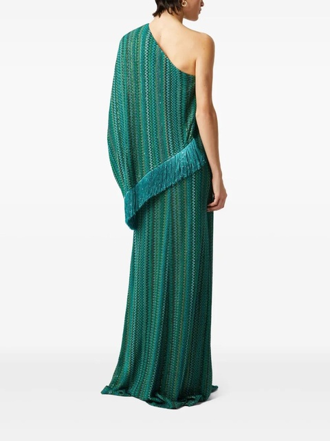 Missoni zigzag one-shoulder dress - Green - zdjęcie produktu nr 2