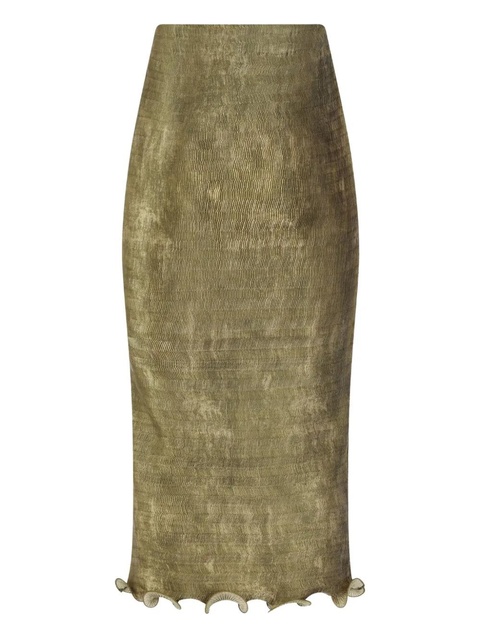 FENDI ruffled midi skirt - Green - zdjęcie produktu nr 1