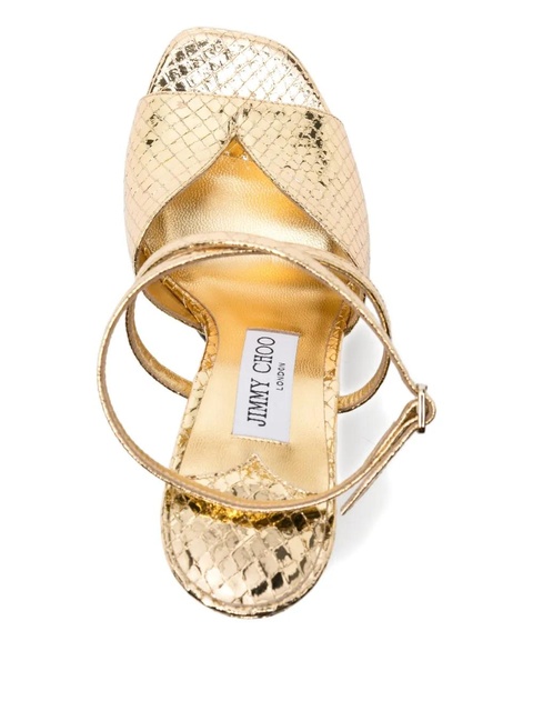 Jimmy Choo 120mm snakeskin sandals - Gold - zdjęcie produktu nr 2