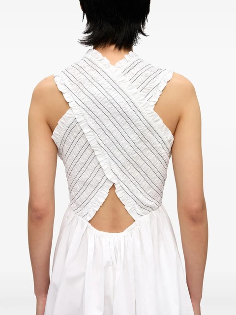 GANNI square-neck midi dress - White - zdjęcie produktu nr 2