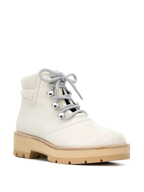 3.1 Phillip Lim Dylan canvas lace-up hiking boots - Neutrals - zdjęcie produktu nr 2