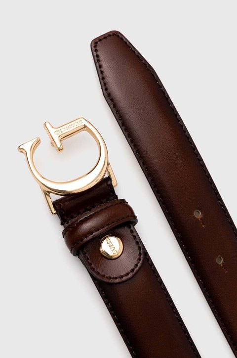 Guess pasek skórzany damski kolor czarny BW9118 P4230 - zdjęcie produktu nr 1