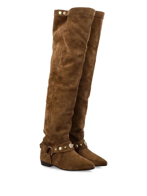 ISABEL MARANT Selize suede buckle boots - Brown - zdjęcie produktu nr 2