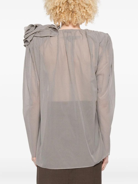Magda Butrym rose-embellishment blouse - Brown - zdjęcie produktu nr 2