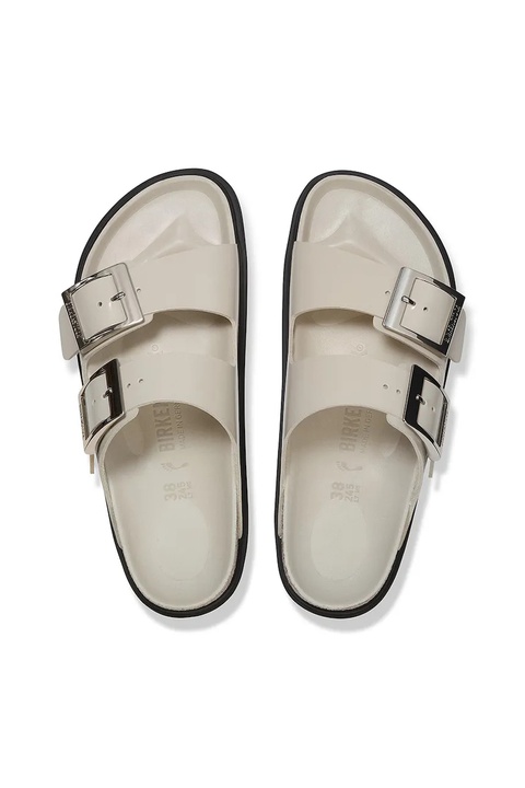 Birkenstock klapki skórzane Arizona Droplet Buckle damskie kolor beżowy 1030326 - zdjęcie produktu nr 2