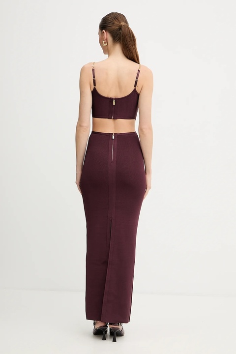 Marciano Guess sukienka AISHA kolor bordowy maxi dopasowana 5BGK10 5036Z - zdjęcie produktu nr 2