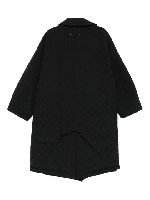 Maison Margiela four stitch-logo quilted coat - Black - zdjęcie produktu nr 2