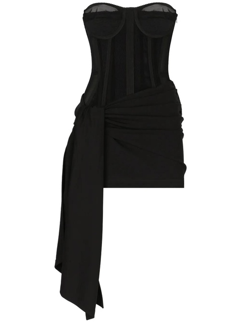 Dolce & Gabbana draped bustier minidress - Black - zdjęcie produktu nr 1