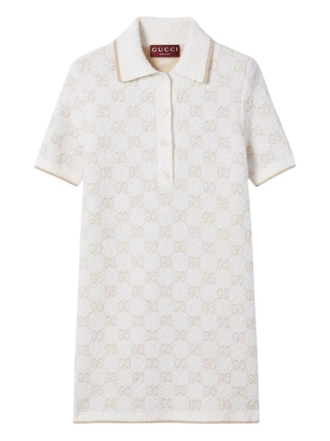 Gucci GG-pattern short-sleeve mini dress - White - zdjęcie produktu nr 1
