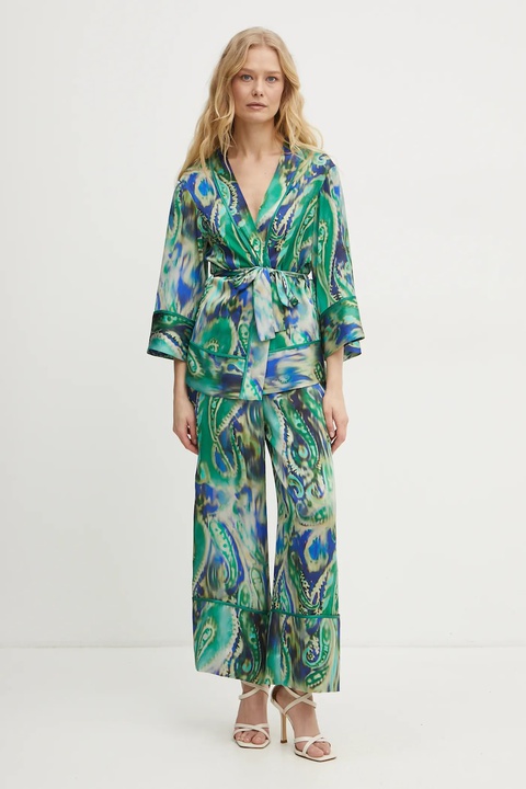 Simona Corsellini kimono kolor beżowy wzorzysta P25CPGI012 - zdjęcie produktu nr 2