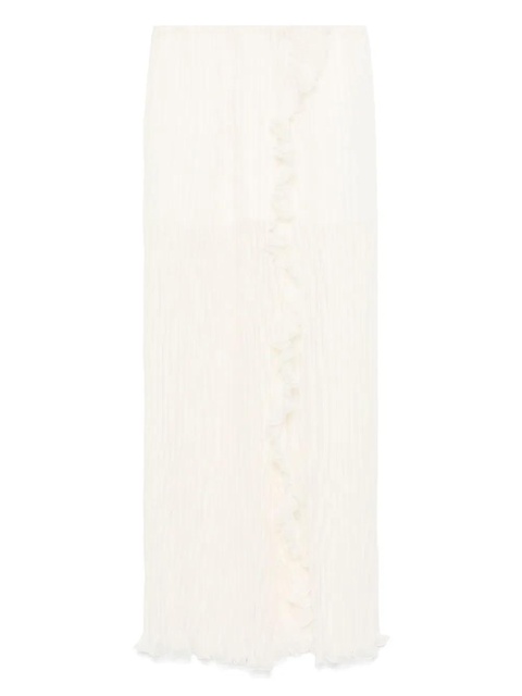 Blumarine pleated chiffon maxi dress - Neutrals - zdjęcie produktu nr 1