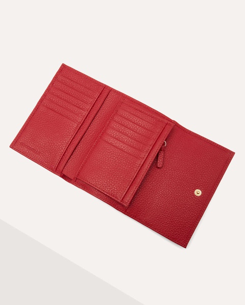 COCCINELLE - Czerwony średni portfel Metallic Soft - zdjęcie produktu nr 1