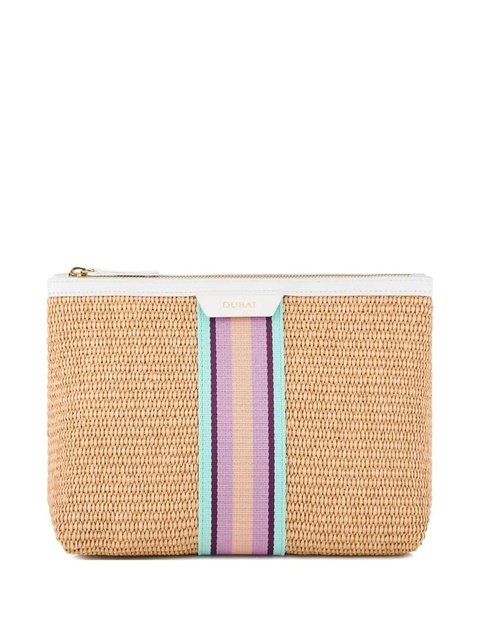 Aquazzura raffia stripe clutch bag - Neutrals - zdjęcie produktu nr 2