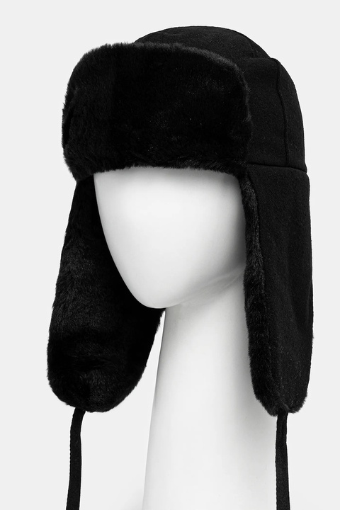 Kangol czapka z domieszką wełny Wool Ushanka kolor czarny z grubej dzianiny K0102FA.BLACK-BLACK - zdjęcie produktu nr 1
