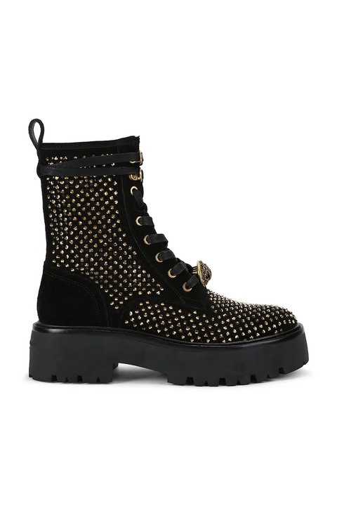 Kurt Geiger London workery zamszowe Chelsea Perf Boot damskie kolor czarny na płaskim obcasie 4731409209 - zdjęcie produktu nr 1