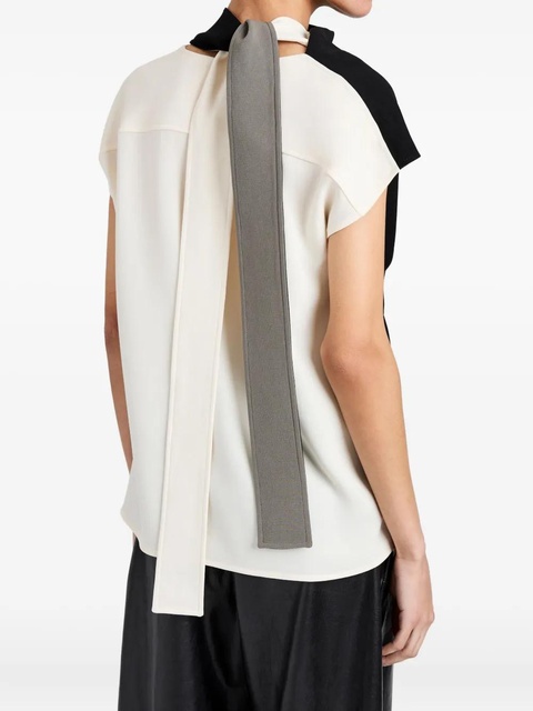Proenza Schouler Elsa drape-detail blouse - Black - zdjęcie produktu nr 2