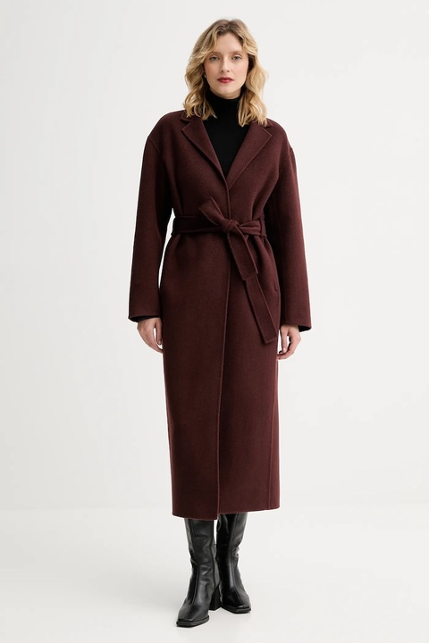 Filippa K płaszcz wełniany kolor brązowy 32512 - zdjęcie produktu nr 1