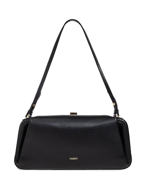 Yuzefi Oyster pebbled leather shoulder bag - Black - zdjęcie produktu nr 1