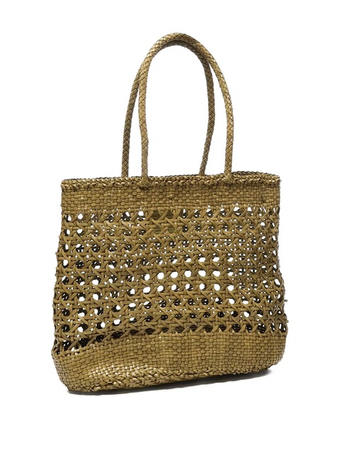 DRAGON DIFFUSION Nantucket woven leather tote bag - Green - zdjęcie produktu nr 2