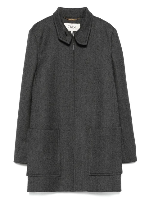 Chloé zip-up oversize coat - Grey - zdjęcie produktu nr 1