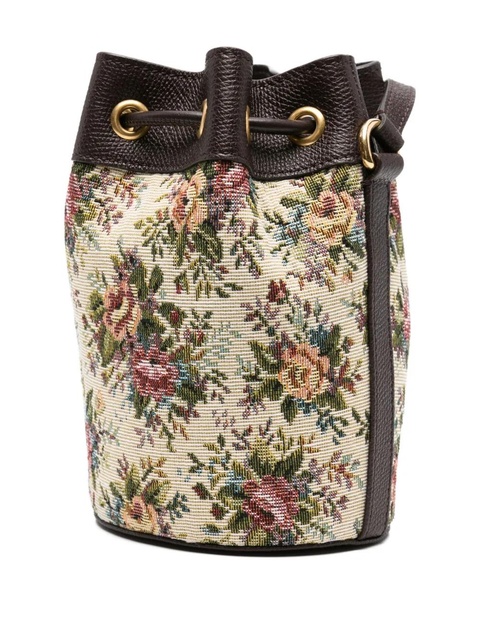 Valentino Garavani floral-motif drawstring bucket bag - Neutrals - zdjęcie produktu nr 2