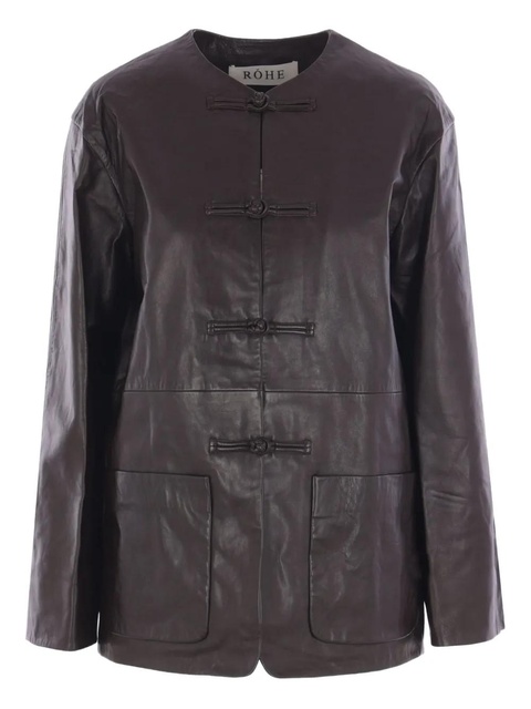 Róhe Rohe leather jacket - Brown - zdjęcie produktu nr 1