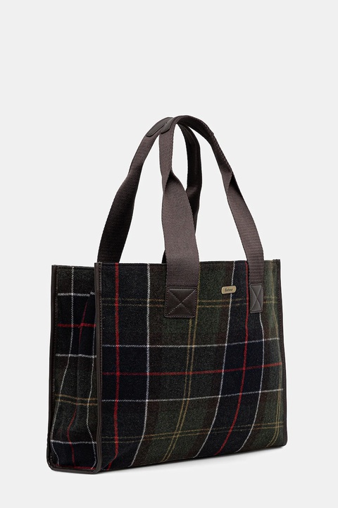 Barbour torebka z wełną kolor zielony LBA0424 - zdjęcie produktu nr 2