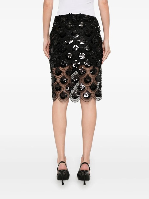 ROTATE BIRGER CHRISTENSEN sequinned pencil skirt - Black - zdjęcie produktu nr 2