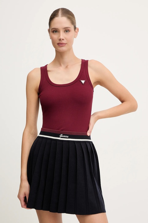 Guess top COLETTE damski kolor bordowy V4YP06 K8RT2 - zdjęcie produktu nr 1