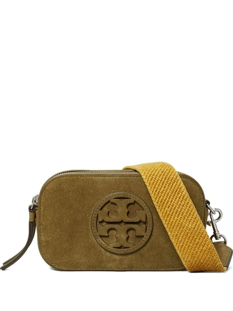 Tory Burch Miller logo-plaque suede crossbody mini bag - Brown - zdjęcie produktu nr 1