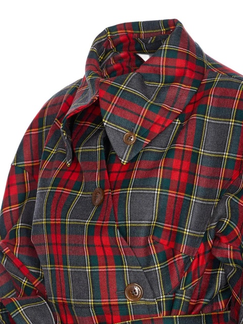 Vivienne Westwood tartan belted coat - Red - zdjęcie produktu nr 2