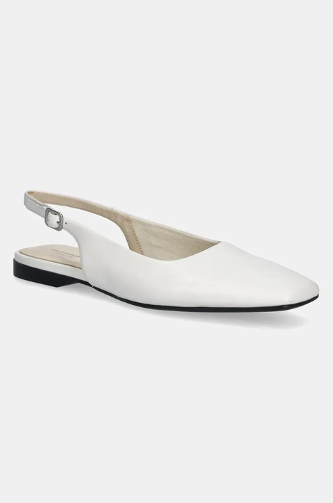 Vagabond Shoemakers baleriny skórzane DELIA kolor biały z odkrytą piętą 5907-201-01 - zdjęcie produktu nr 1