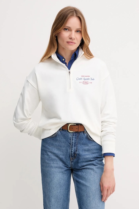 Gant bluza bawełniana damska kolor biały z aplikacją 4204215 - zdjęcie produktu nr 1