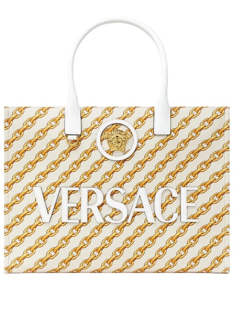 Versace large Chain Stripes La Medusa tote bag - Neutrals - zdjęcie produktu nr 1