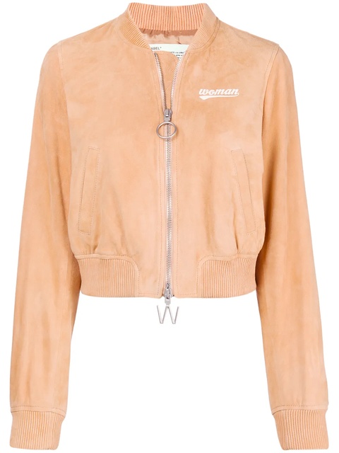 Off-White free as a butterfly bomber jacket - Neutrals - zdjęcie produktu nr 1
